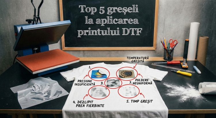 Top 5 greșeli la aplicarea printului DTF