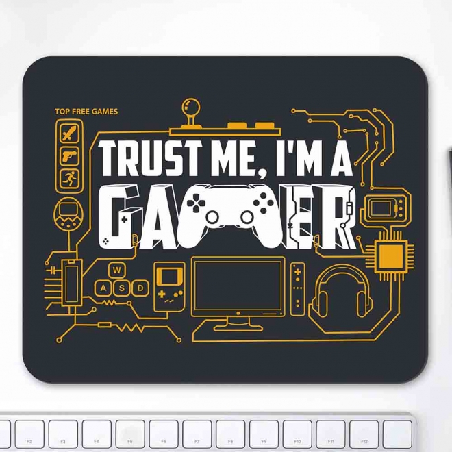 Mouse pad dreptunghiular - Trust me, I'm a gamer