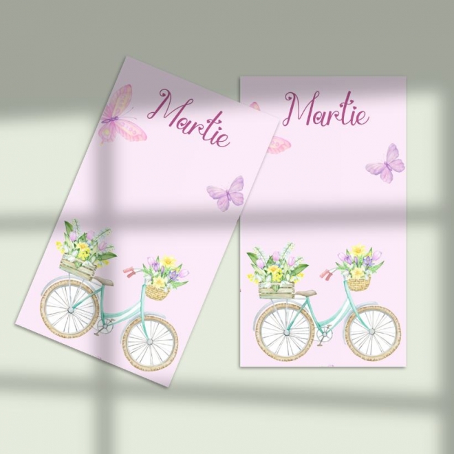 Etichete carton pentru Martisor cu flori - set 100 buc