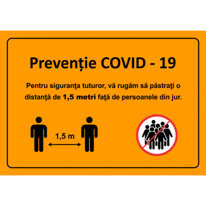 COVID 19 Stiker informare preventie