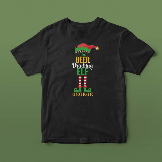 Tricou personalizat Craciun - Elf Beer