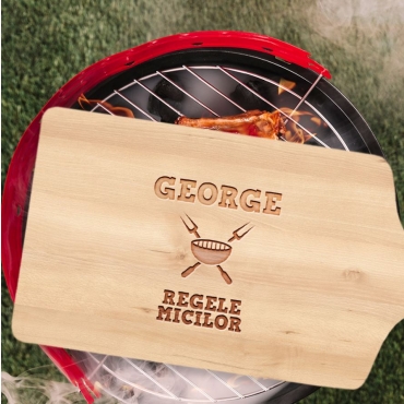 Tocator de lemn personalizat - Regele micilor 35x16 cm
