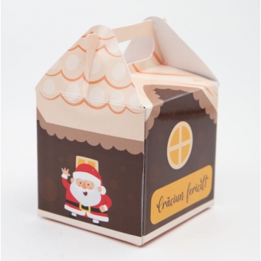 Cutie cadou cu maner Casuta turta dulce