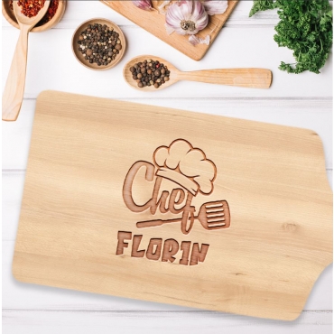 Tocator lemn personalizat - Chef 35x16 cm