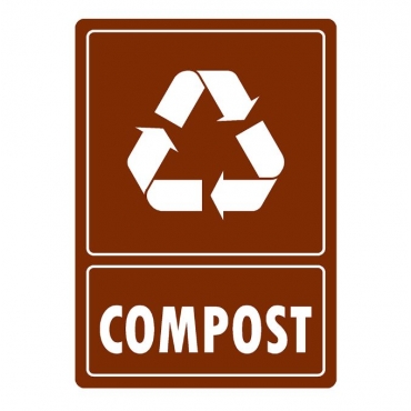 Eticheta autocolant colectare selectiva - COMPOST - 21x30 cm