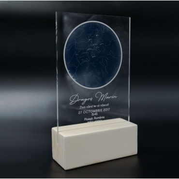 Harta stelara - nastere copil 15x21 cm