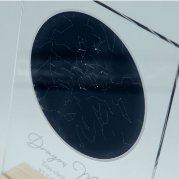 Harta stelara - nastere copil 15x21 cm