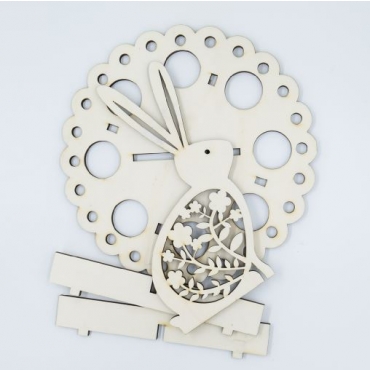 Suport iepuras Paste, 8 oua, placaj 6mm