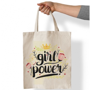 Sacosa personalizata cu mesaj - Girl Power
