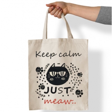 Sacosa personalizata cu mesaj - Pisica