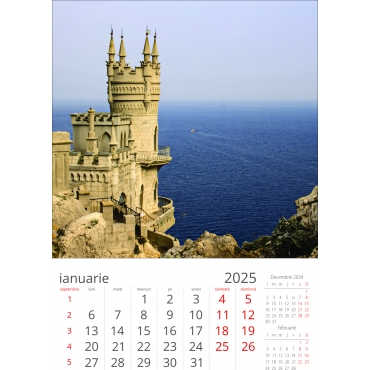 Calendar perete castele 2025