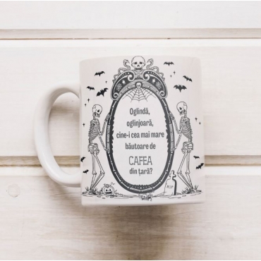 Cana personalizata scheleti Halloween
