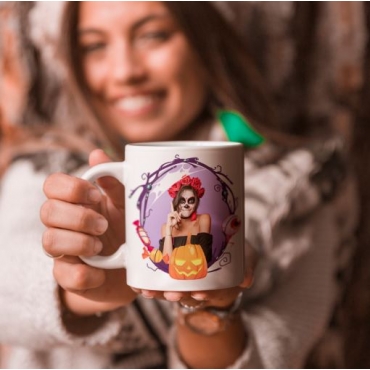 Cana personalizata Halloween foto