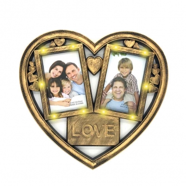 Rama foto Inima cu lumini - 4 fotografii