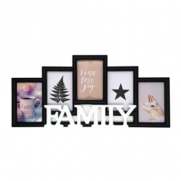 Rama foto colaj neagra FAMILY 5 poze