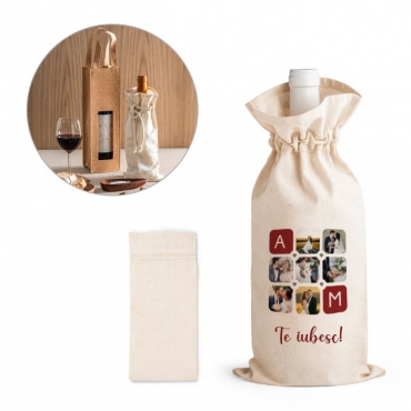 Sacosa cadou pentru sticla vin