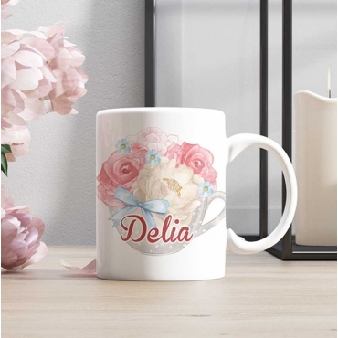 Cana alba personalizata 