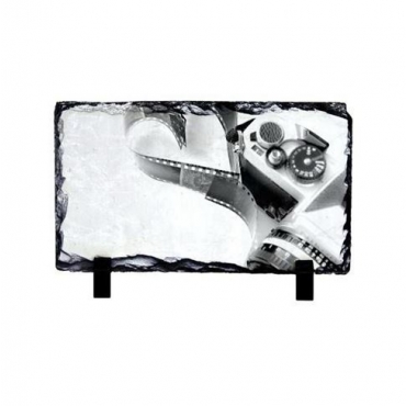 Placa ardezie personalizata dreptunghiulara cu fotografie, 22x12 cm