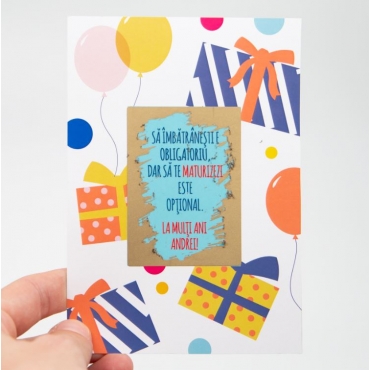 Felicitare personalizata razuibila aniversare