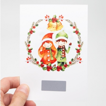 Felicitare personalizata razuibila cuplu Craciun