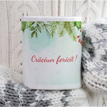 Cana personalizata Craciun cu urare