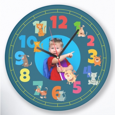 Ceas personalizat copii cu 1 fotografie