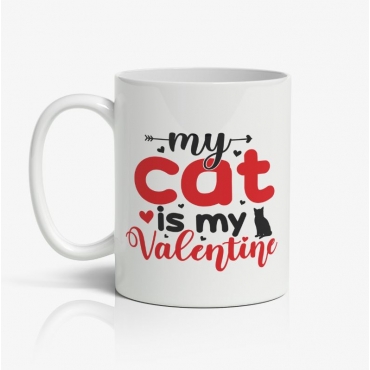 Cana alba simpla My cat is my Valentine