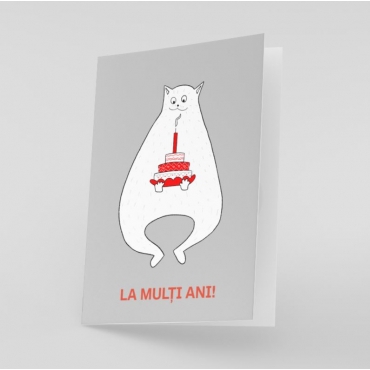 Felicitare pisica aniversare