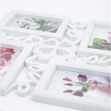 Rama foto colaj 4 poze trifoi LOVE