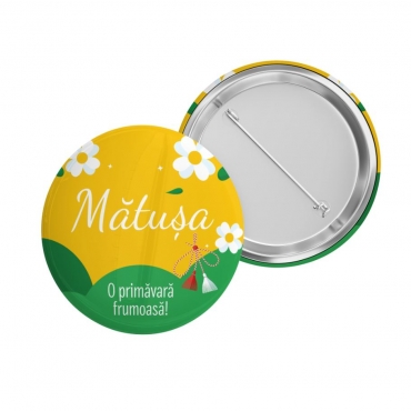 Insigna martisor personalizata cu nume si mesaj