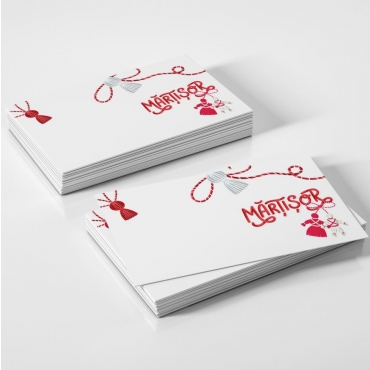 Etichete carton Martisor - set 100 buc