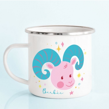 Cana emailata cu nume - Berbec