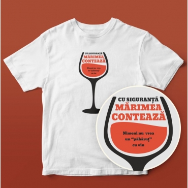Tricou unisex personalizat - Marimea conteaza
