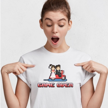 Tricou personalizat petrecere burlaci - Game Over