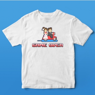 Tricou personalizat petrecere burlaci - Game Over