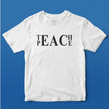 Tricou unisex personalizat - Teach Peace
