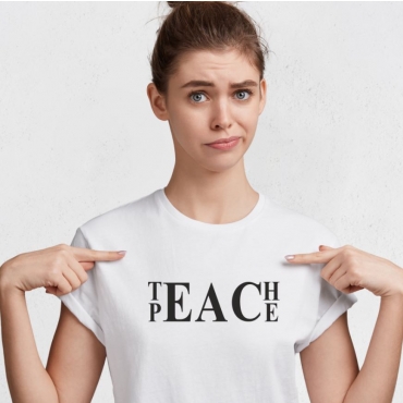 Tricou unisex personalizat - Teach Peace