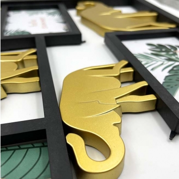 Rama foto colaj 4 poze elefanti