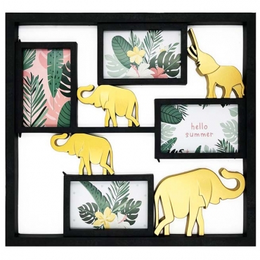 Rama foto colaj 4 poze elefanti