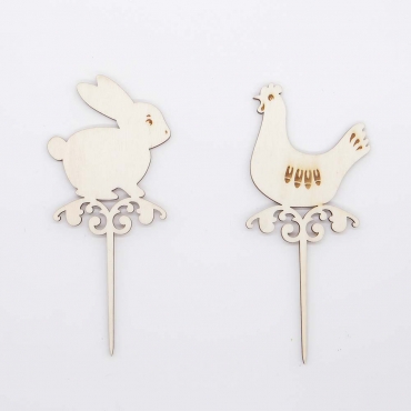 Decoratiune topper gainusa, iepuras, 15 cm