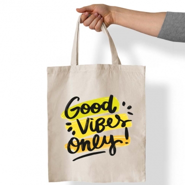 Sacosa bumbac - Good vibes only