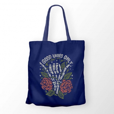 Sacosa bumbac personalizata - Good vibes