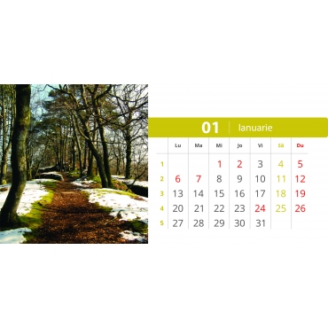 Calendar de birou cu peisaje natura 2025