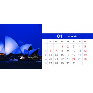 Calendar de birou cu arhitectura 2025