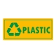 Eticheta autocolant colectare selectiva - PLASTIC - text verde - 30x13 cm