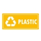 Eticheta autocolant colectare selectiva - PLASTIC - text alb - 30x13 cm