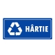 Eticheta autocolant colectare selectiva - HARTIE - 30x13 cm