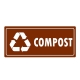 Eticheta autocolant colectare selectiva - COMPOST - 30x13 cm