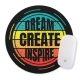 Mouse pad rotund cu mesaj motivational - Dream, create, inspire, 