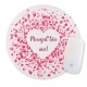 Mouse pad rotund cu mesaj personalizat si inimioare